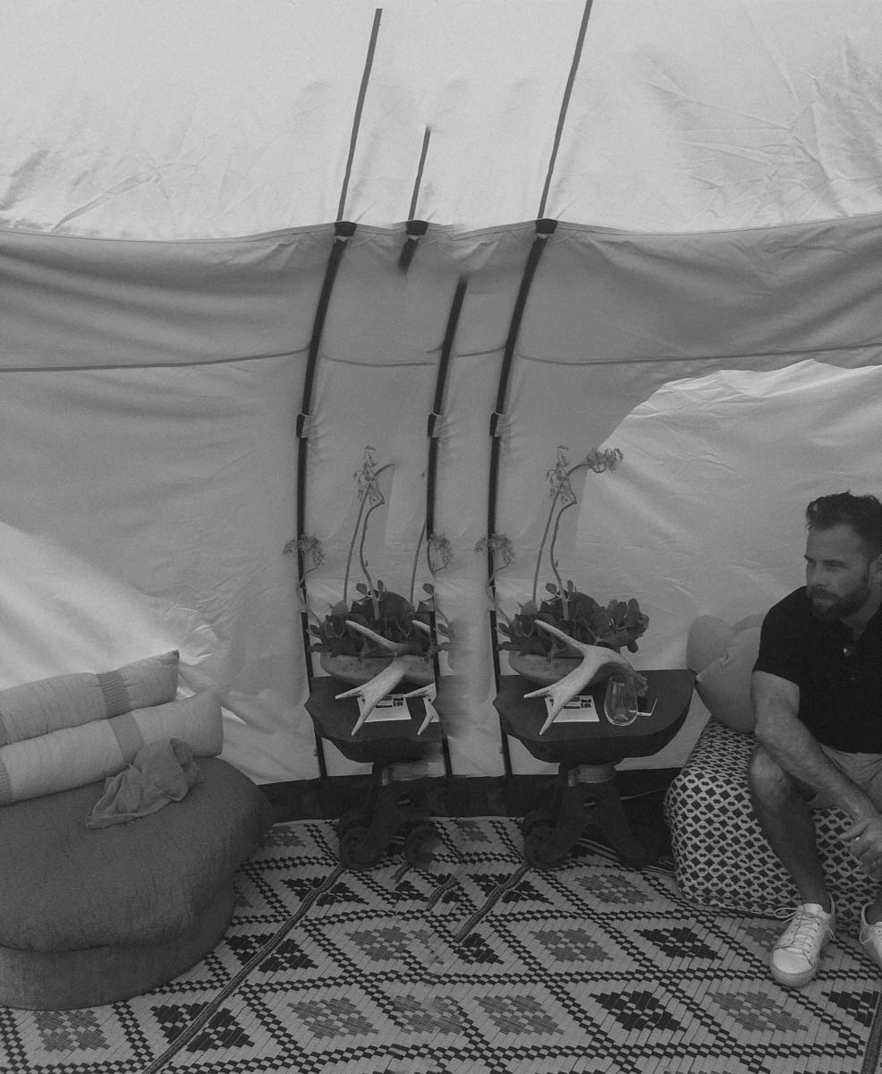 Ricker in the tent