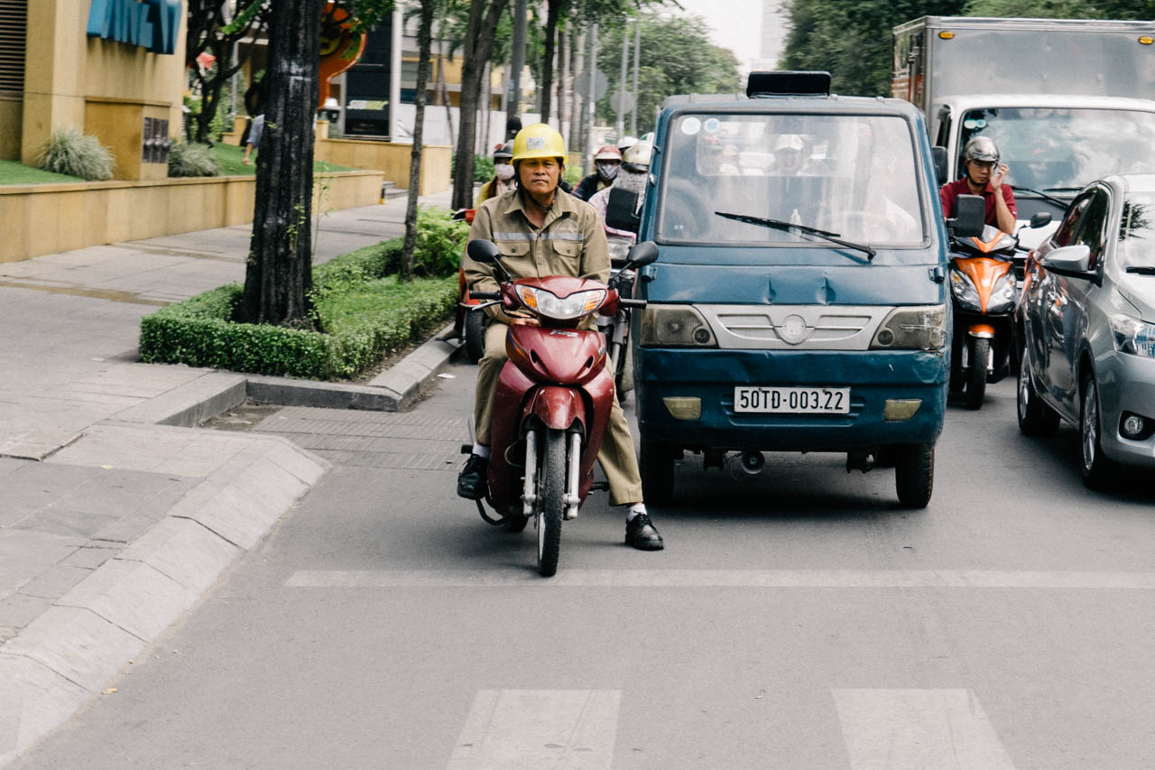 Riding around Saigon