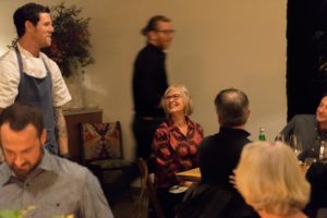 Bannister Winemaker Dinner at Russian River Flower company in Healdsburg